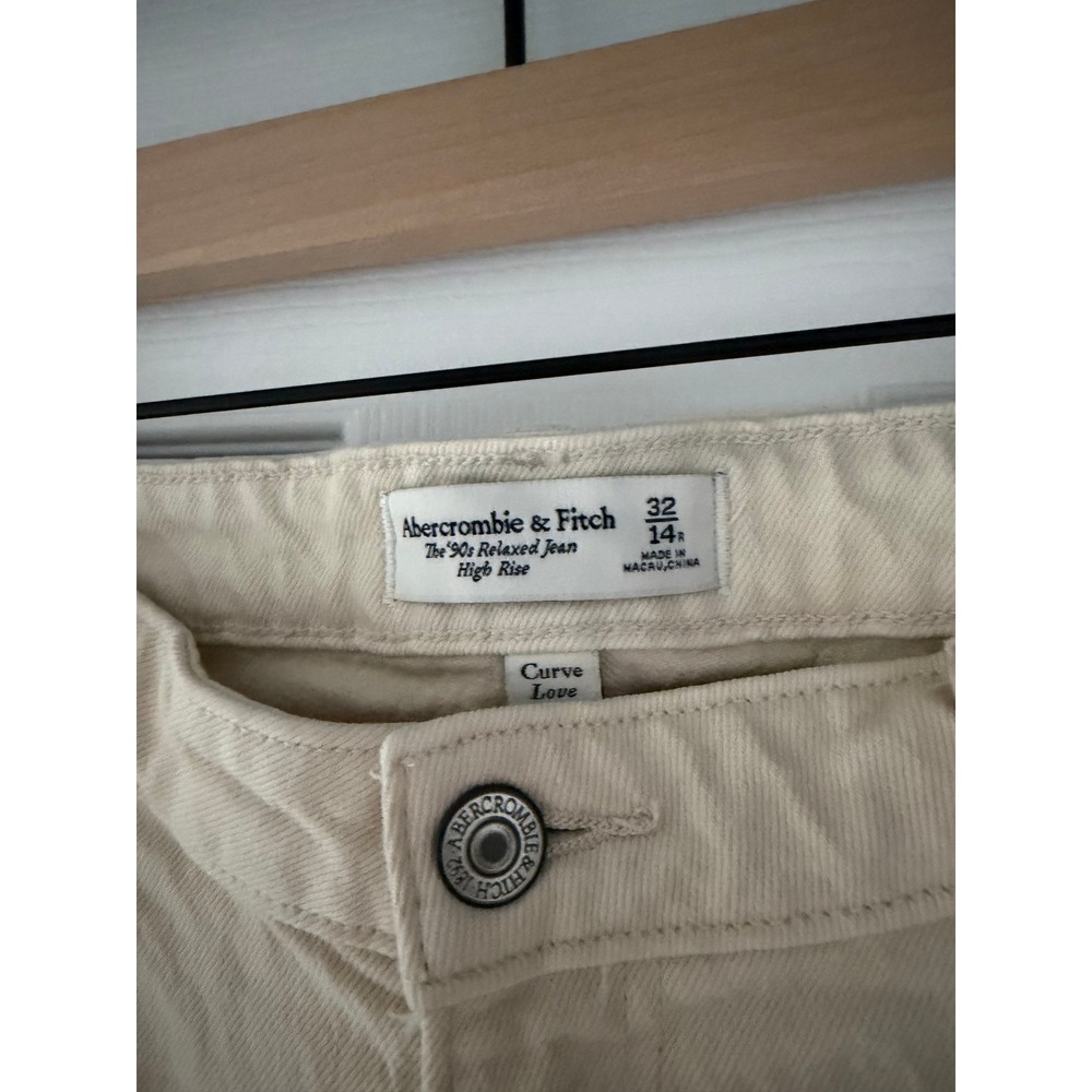 Abercrombie Womens 90s Relaxed High Rise Ercu Preppy Neutral Cleangirl - Picture 4 of 4